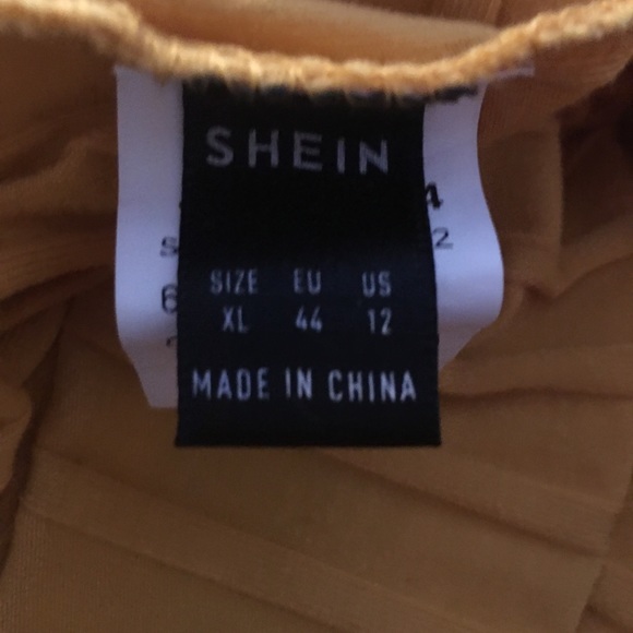 Gold Ribbed Bodycon Dress - Picture 4 of 7